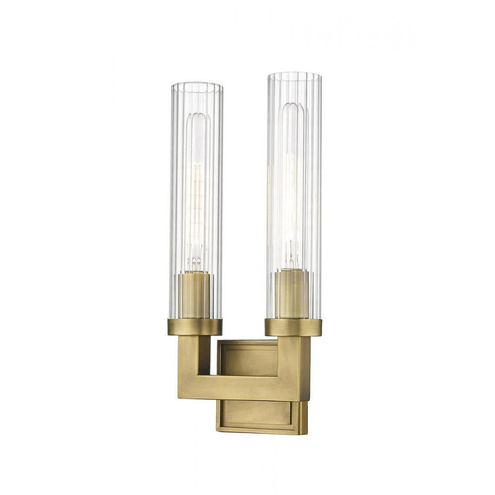 2 Light Wall Sconce-Clear