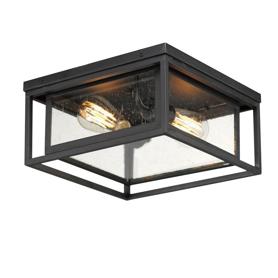 Maxim Lighting 3031CDBK Cabana 12 Inch Flush Mount Light – Black