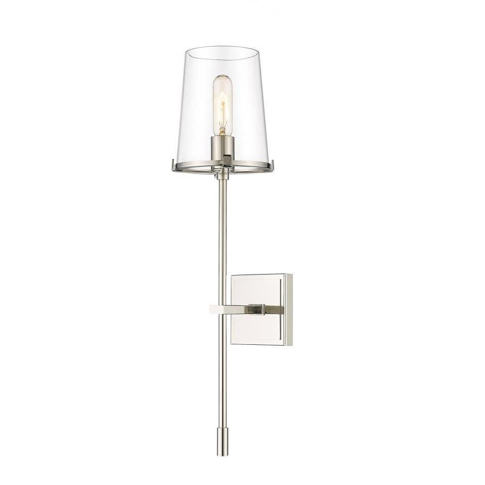 1 Light Wall Sconce-Clear
