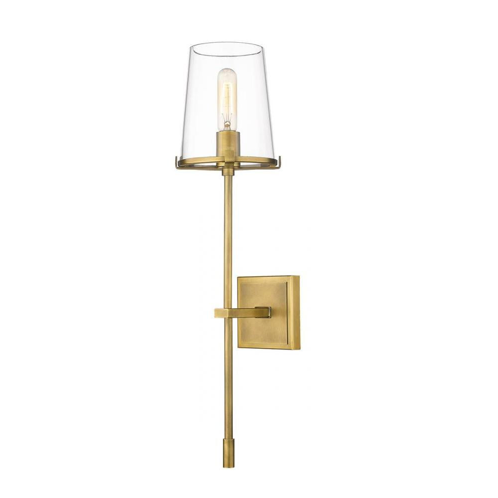 1 Light Wall Sconce-Clear