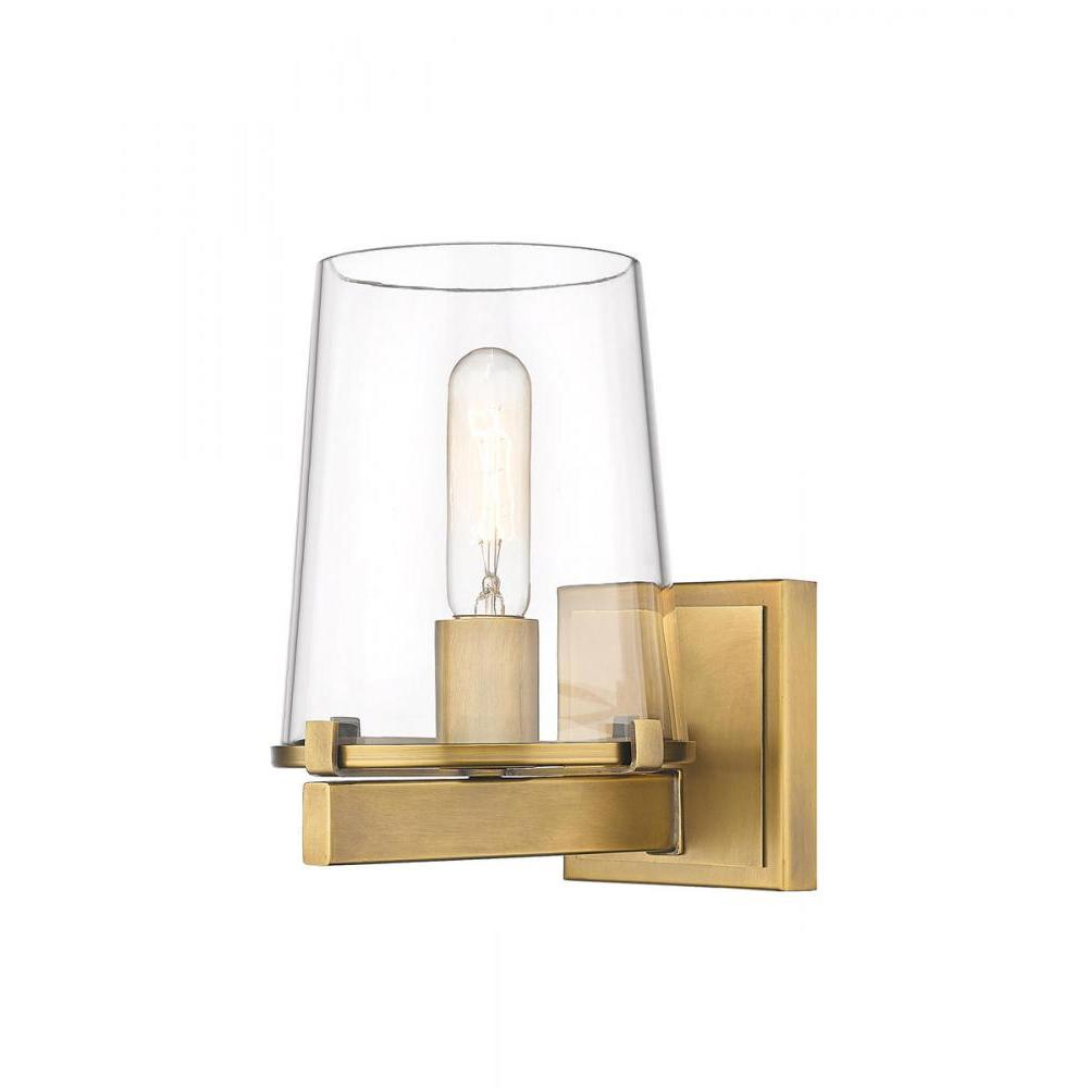 1 Light Wall Sconce-Clear