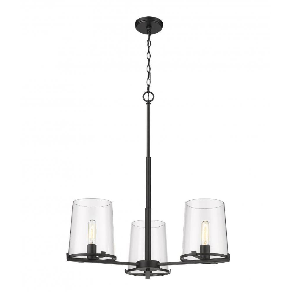 3 Light Chandelier-Clear