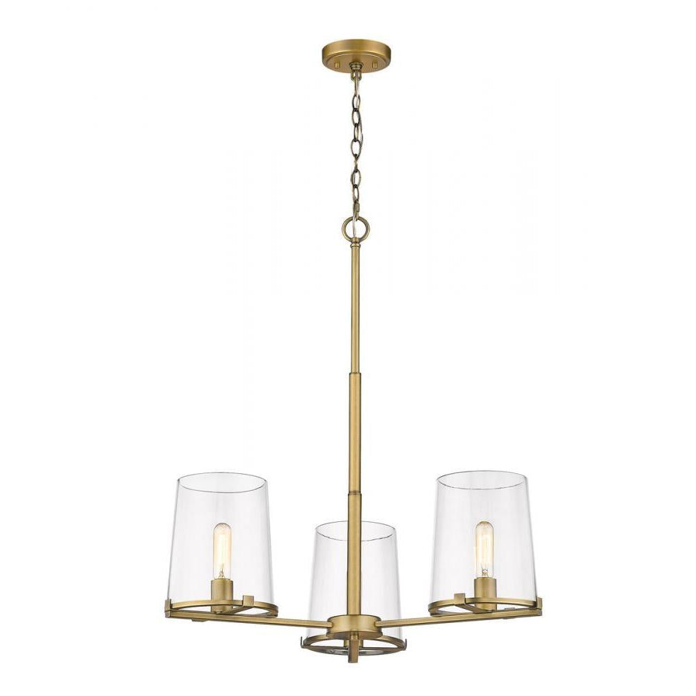 3 Light Chandelier-Clear