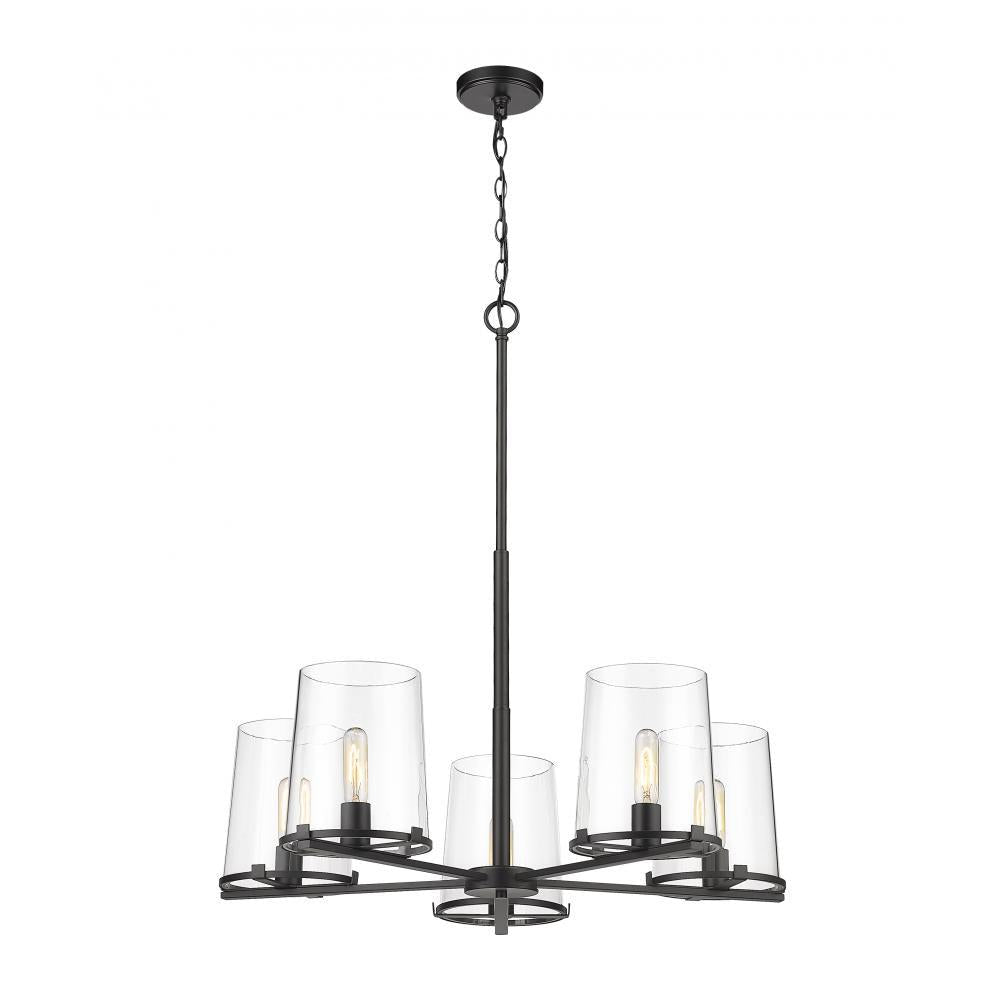 5 Light Chandelier-Clear
