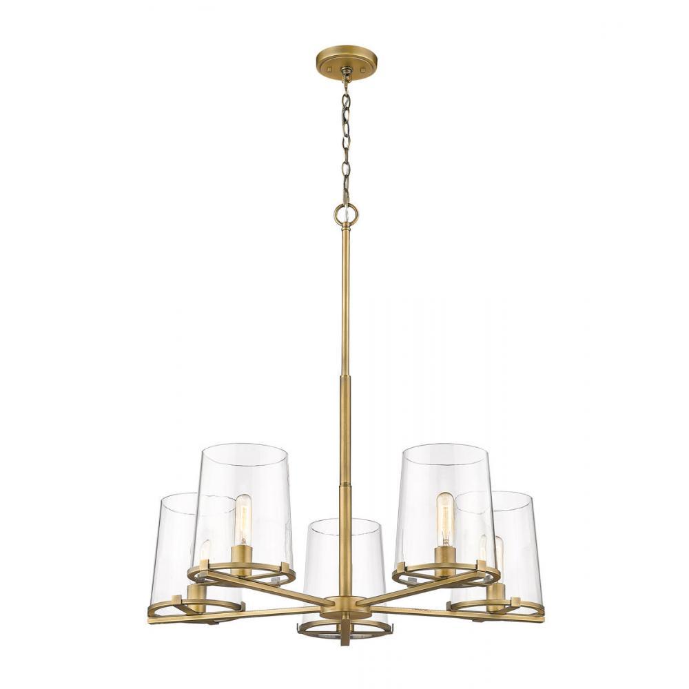 5 Light Chandelier-Clear