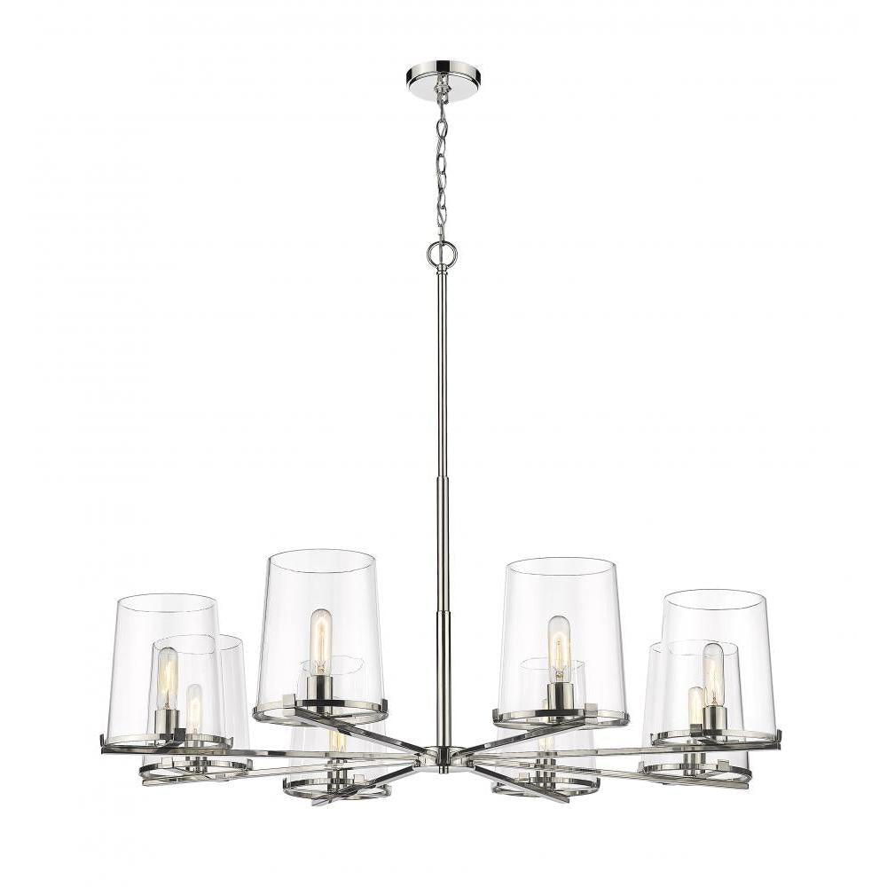 8 Light Chandelier-Clear
