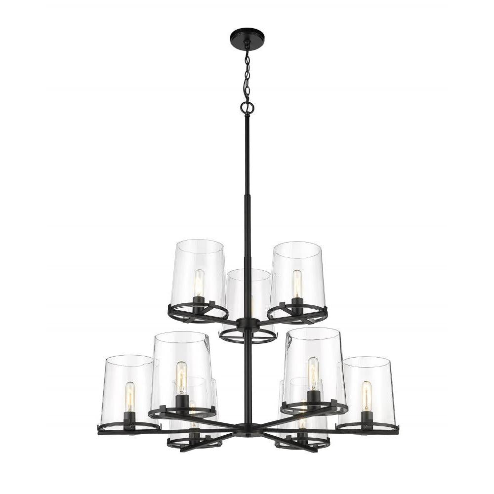 9 Light Chandelier-Clear