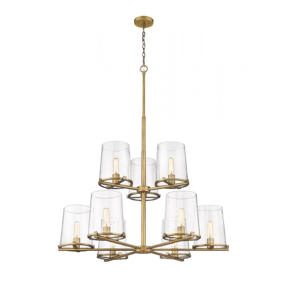 9 Light Chandelier-Clear