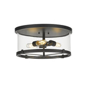 3 Light Flush Mount Light-Clear