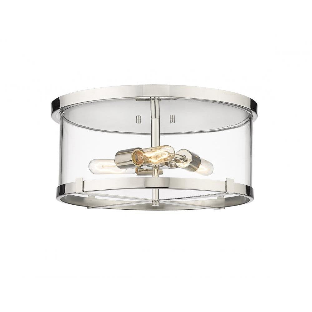 Z-Lite Lighting 3032F-PN Flush Mount Industrial - Nickel