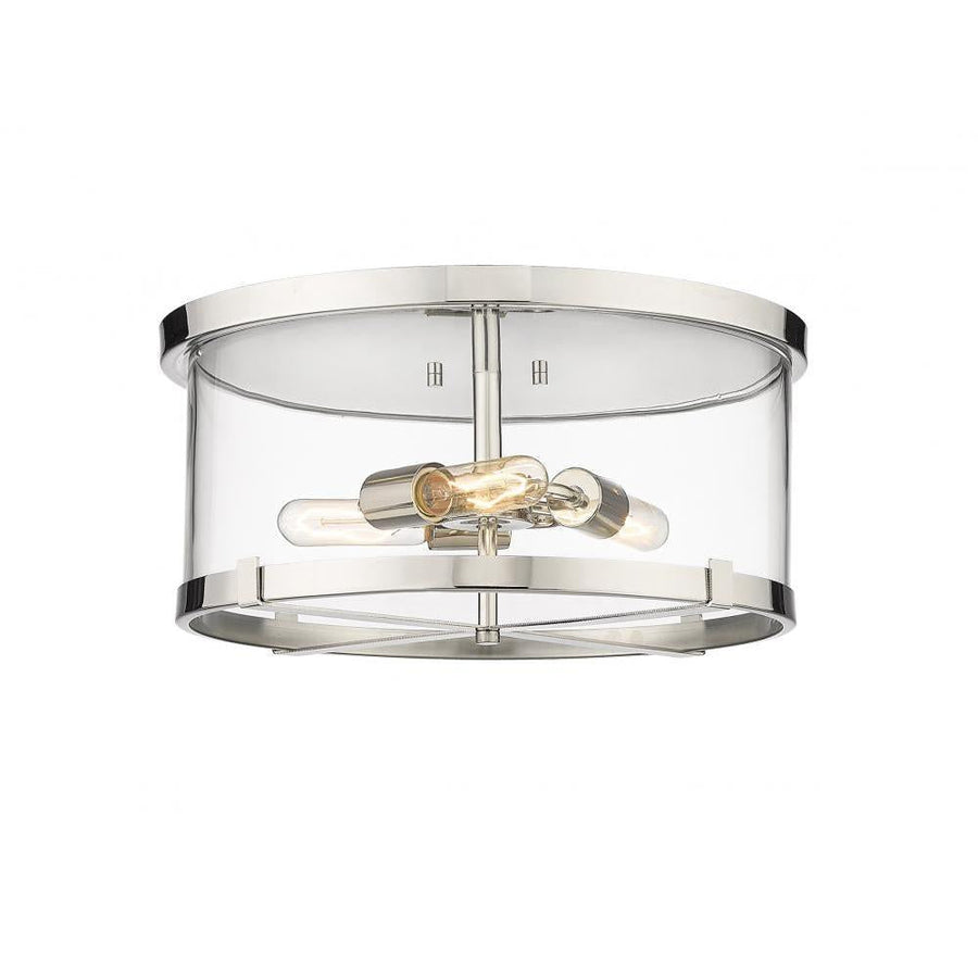 3 Light Flush Mount Light-Clear