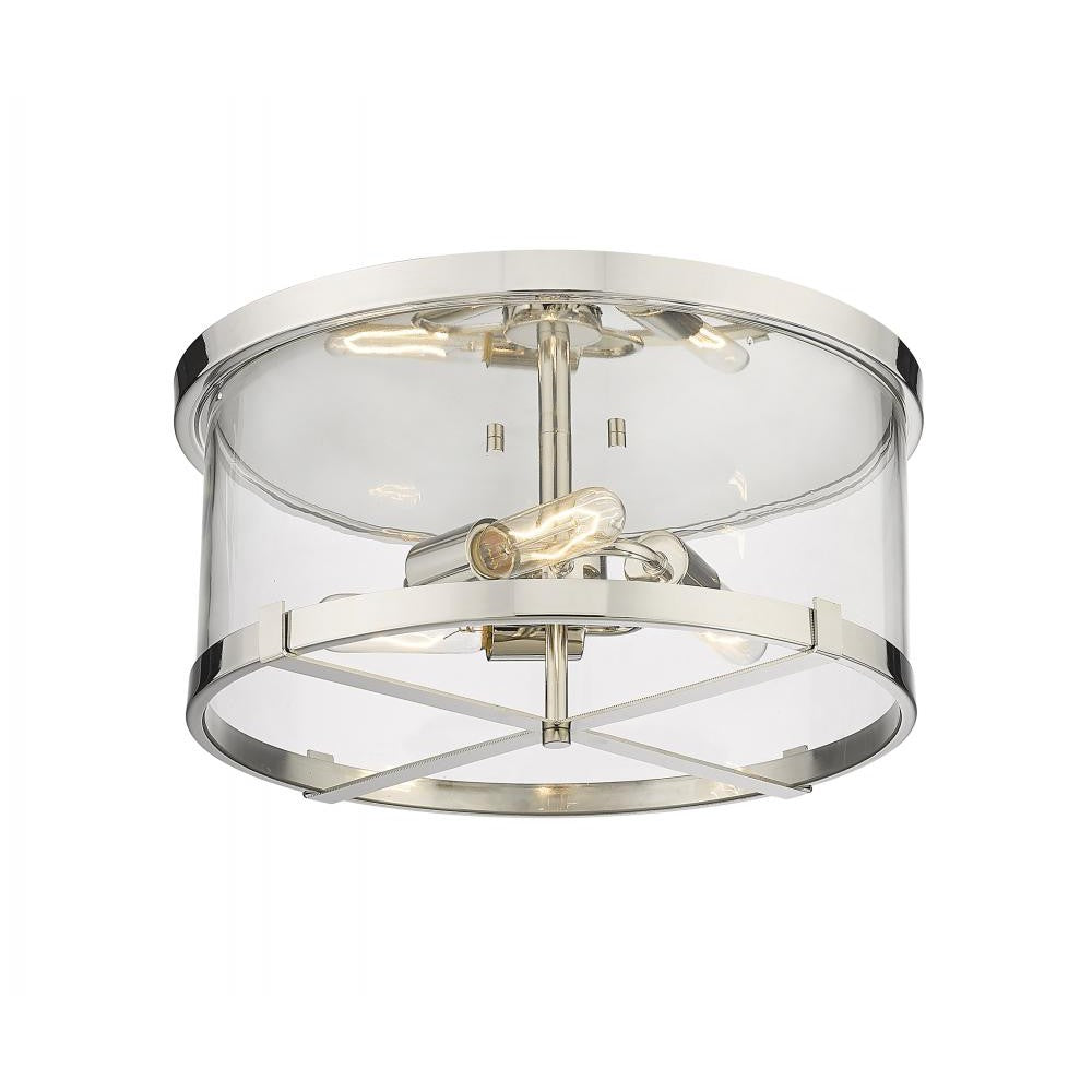 Z-Lite Lighting 3032F-PN Flush Mount Industrial - Nickel