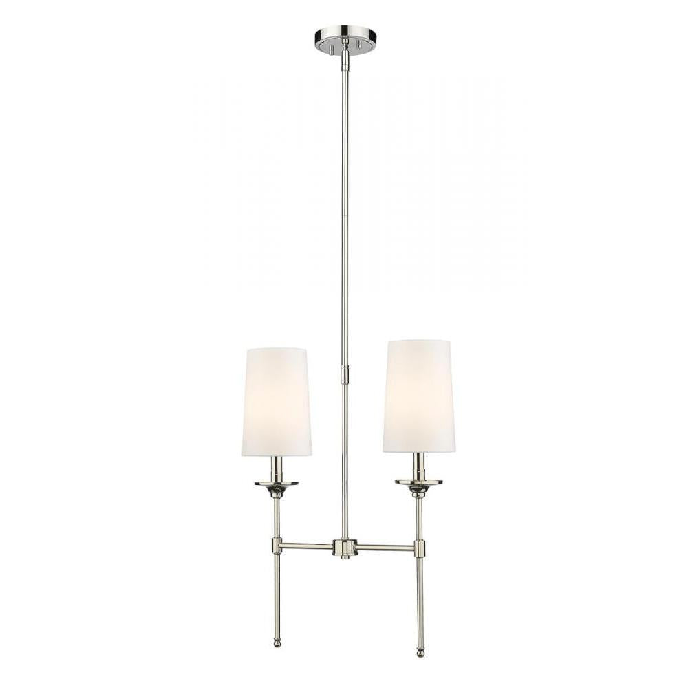 2 Light Linear Chandelier-Off White