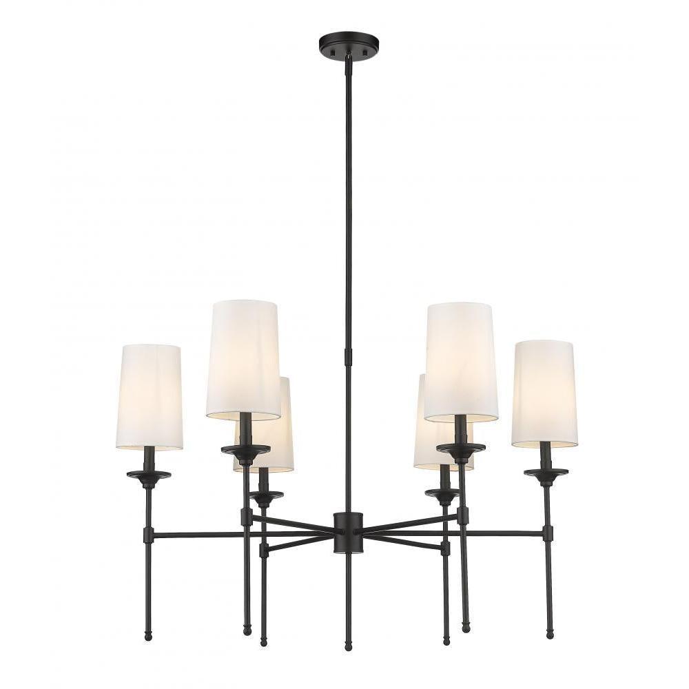 6 Light Chandelier-Off White