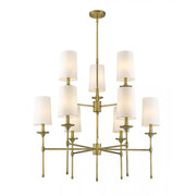 9 Light Chandelier-Off White
