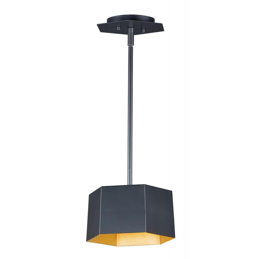 Maxim Lighting 30331BKGLD Honeycomb 9 Inch Mini Pendant – Black / Gold
