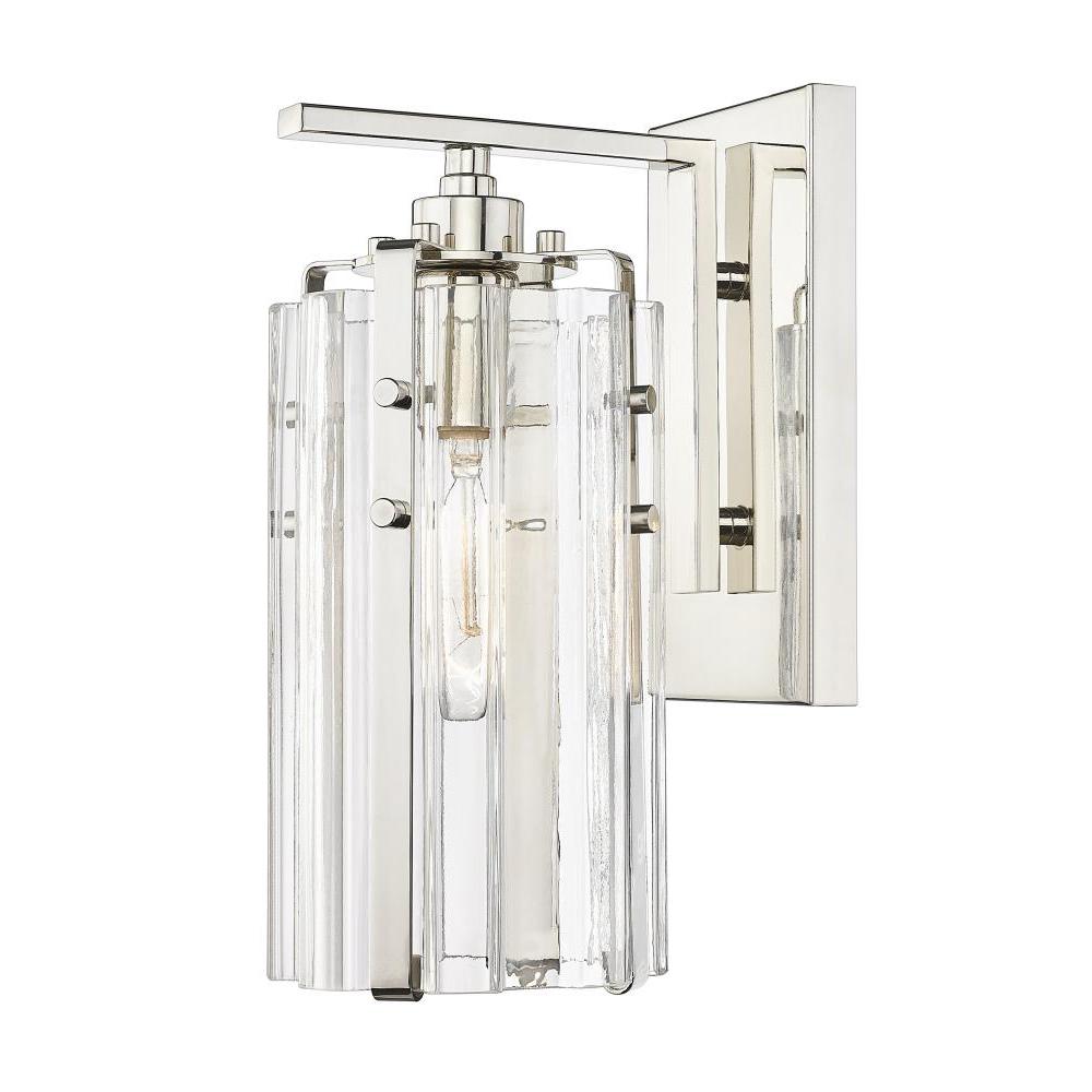 1 Light Wall Sconce-Clear