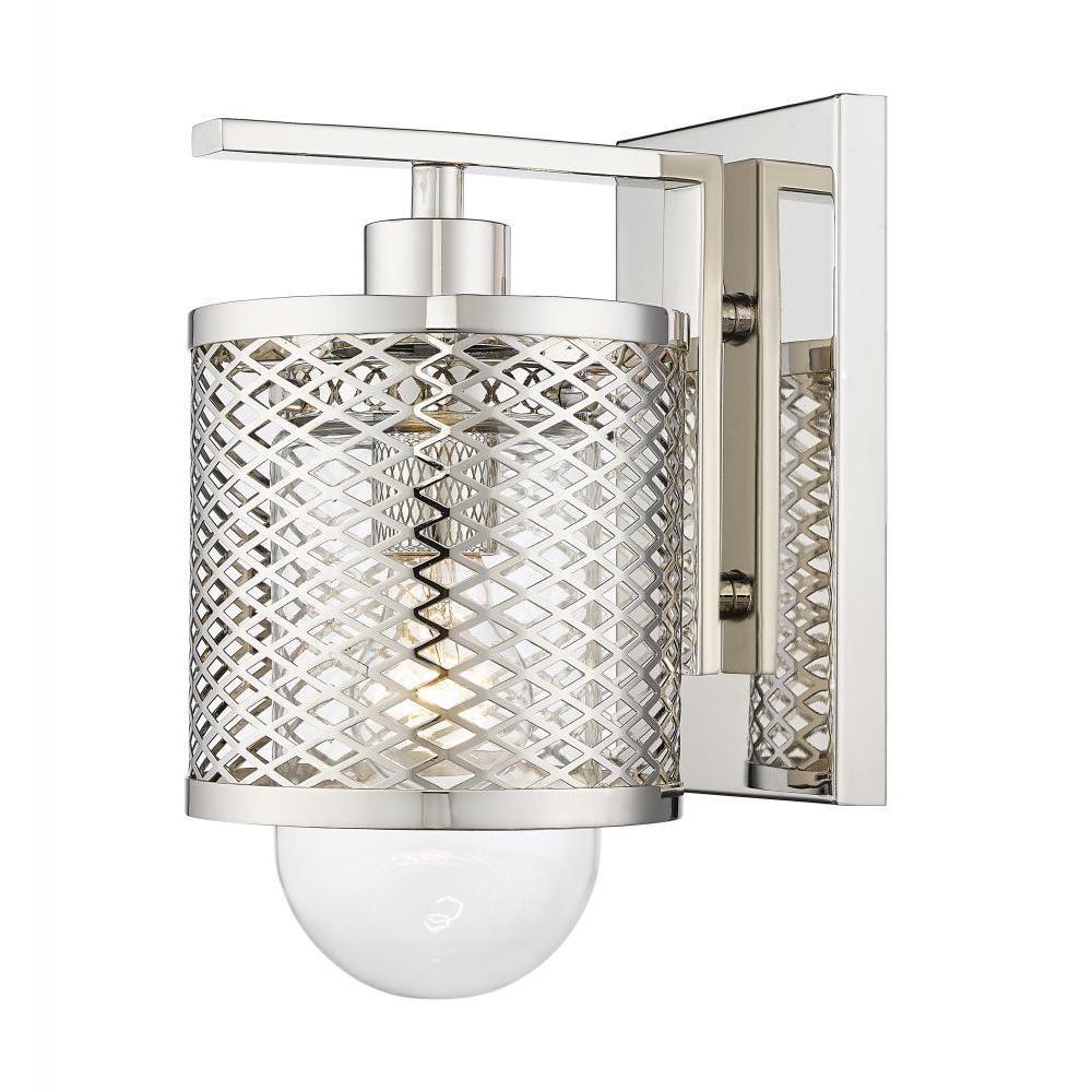 1 Light Wall Sconce-Clear