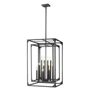 12 Light Chandelier-Matte Black
