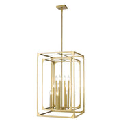 12 Light Chandelier-Rubbed Brass