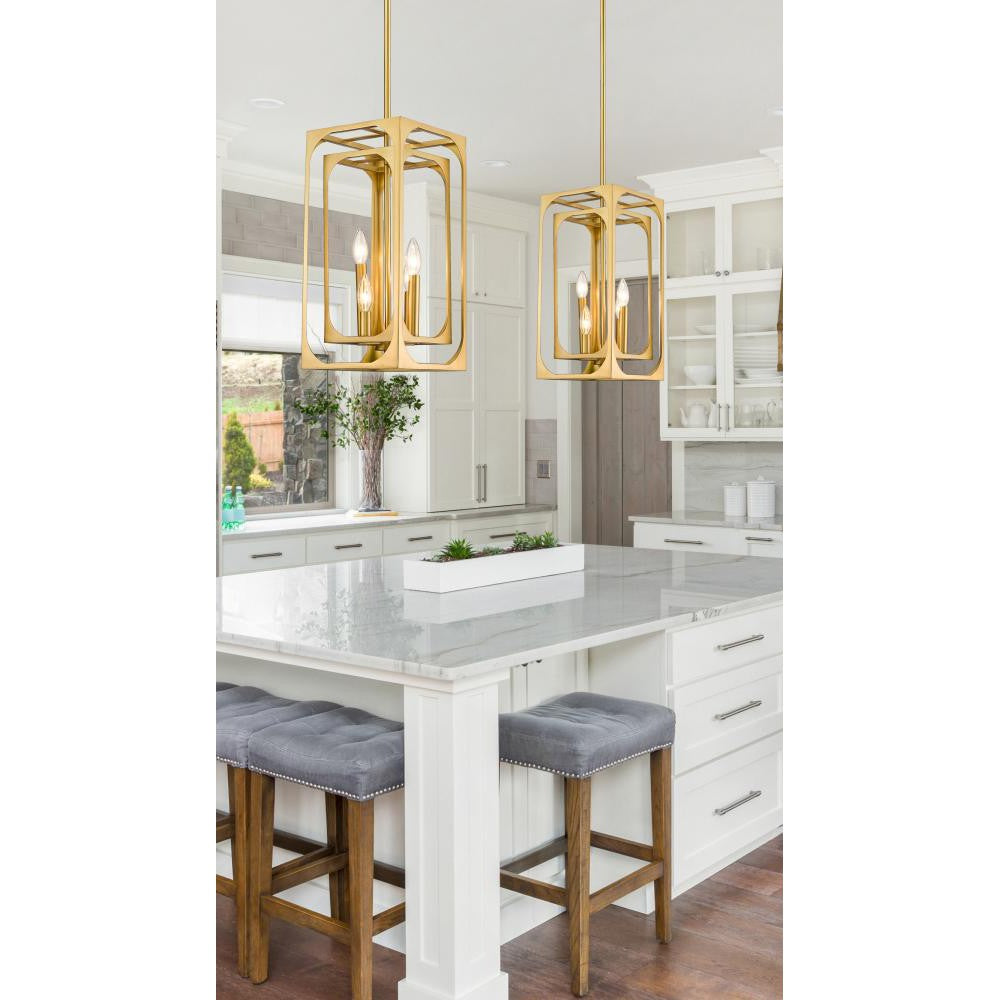 Z-Lite Lighting 3038-4RB Chandelier Transitional - Brass