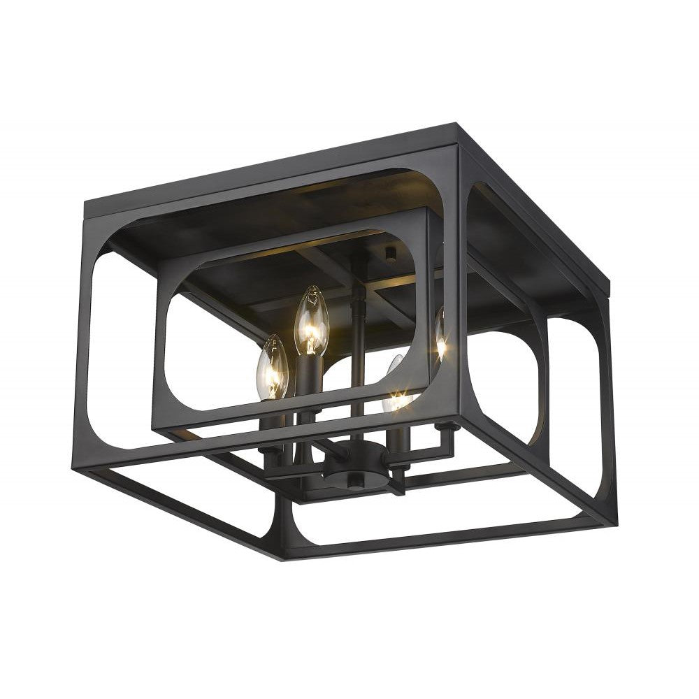 Z-Lite Lighting 3038F-MB Flush Mount Transitional - Black