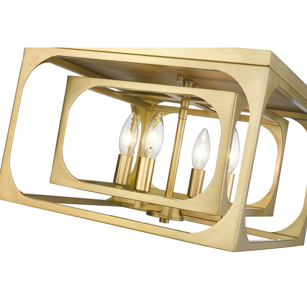 Z-Lite Lighting 3038F-RB Flush Mount Transitional - Brass