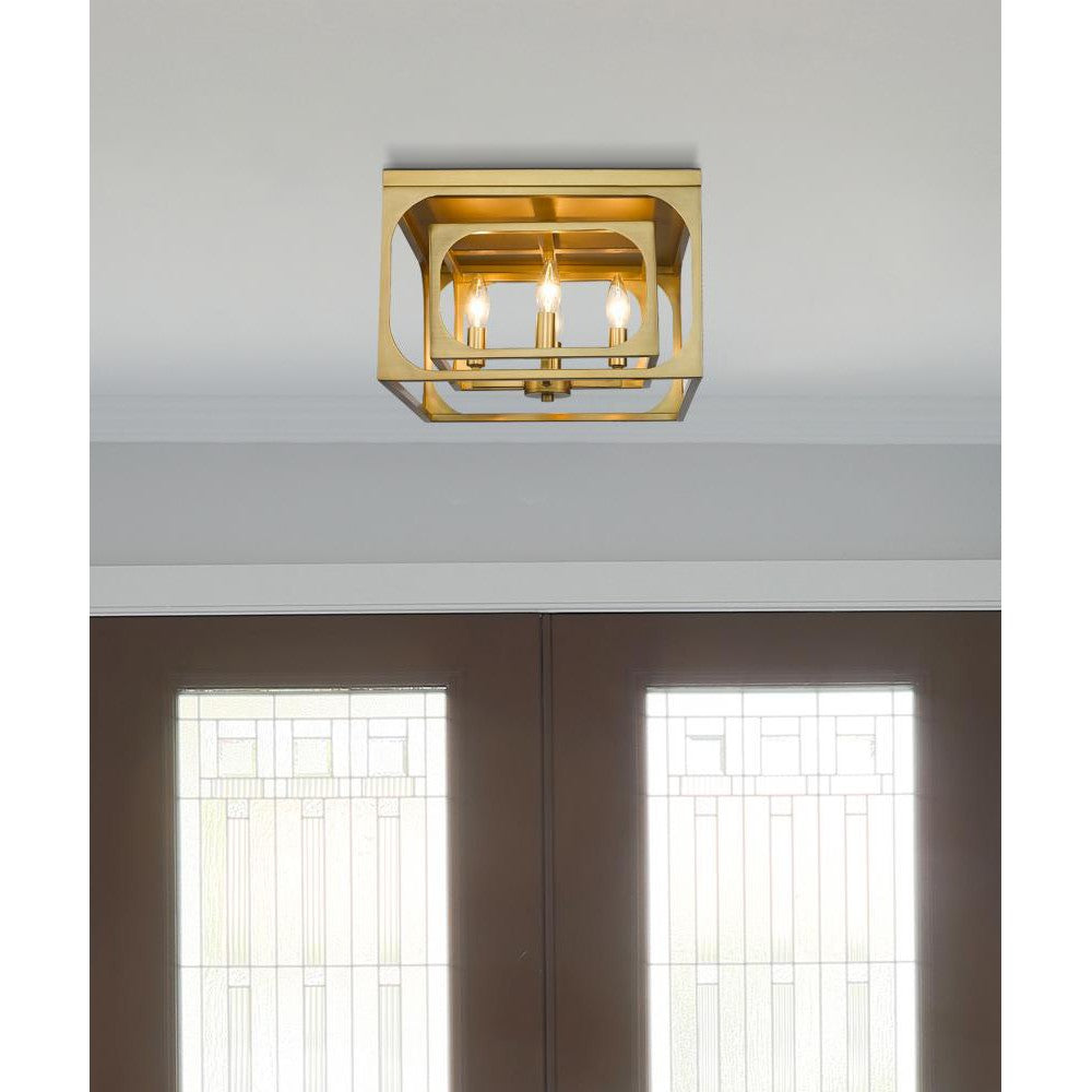 Z-Lite Lighting 3038F-RB Flush Mount Transitional - Brass