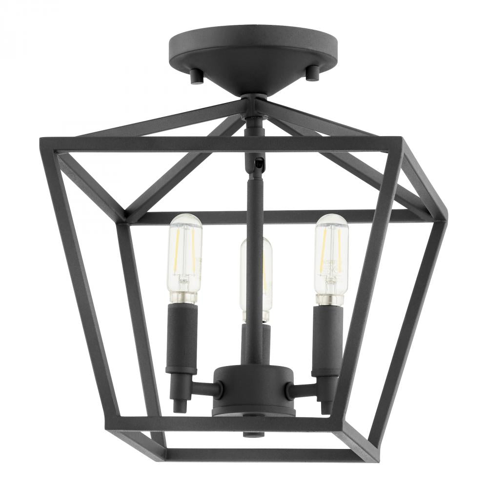 Quorum Lighting GABRIEL 304-10-69 Flush Mount Traditional - Textured Black