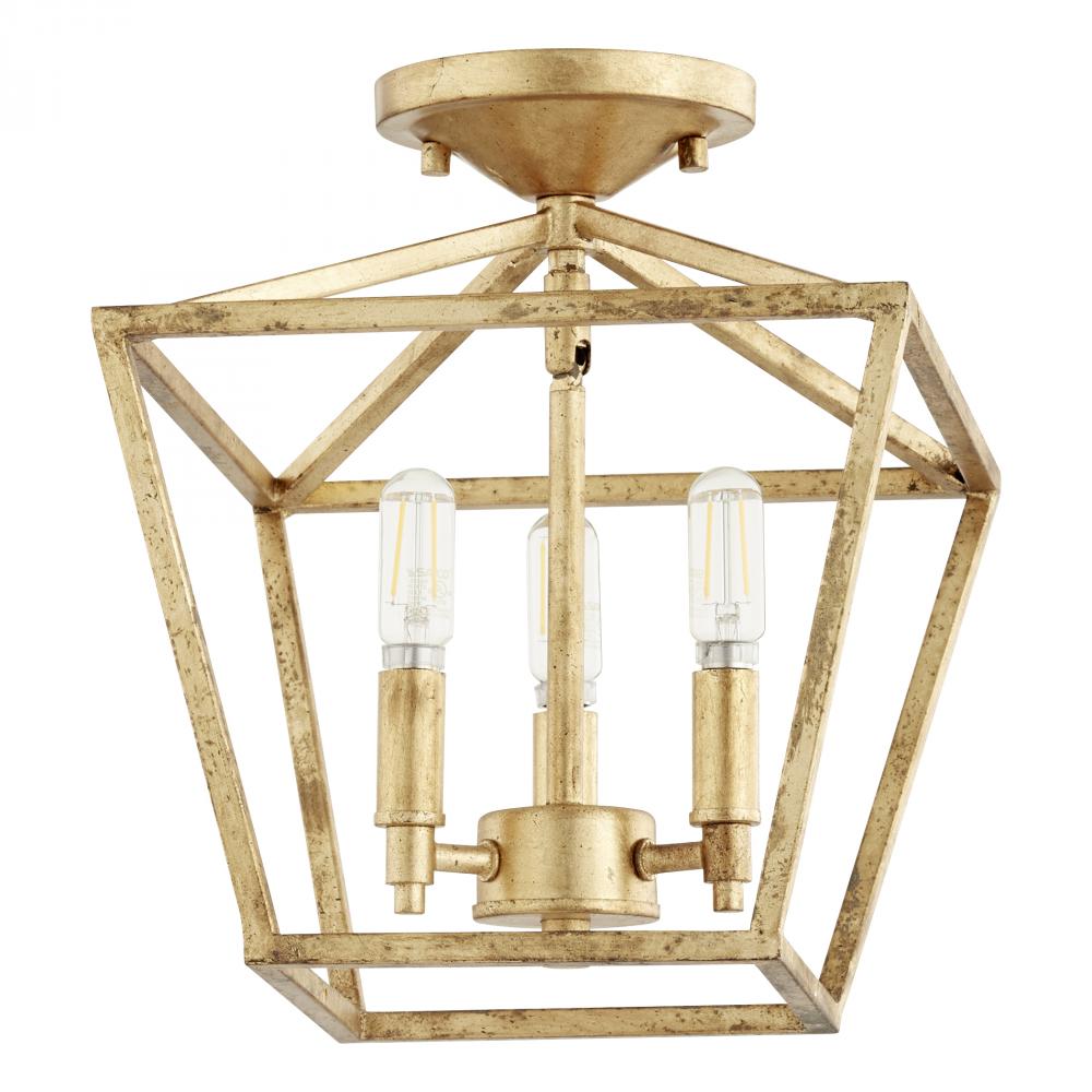 Quorum Lighting GABRIEL 304-10-74 Flush Mount Traditional - Gold Leaf