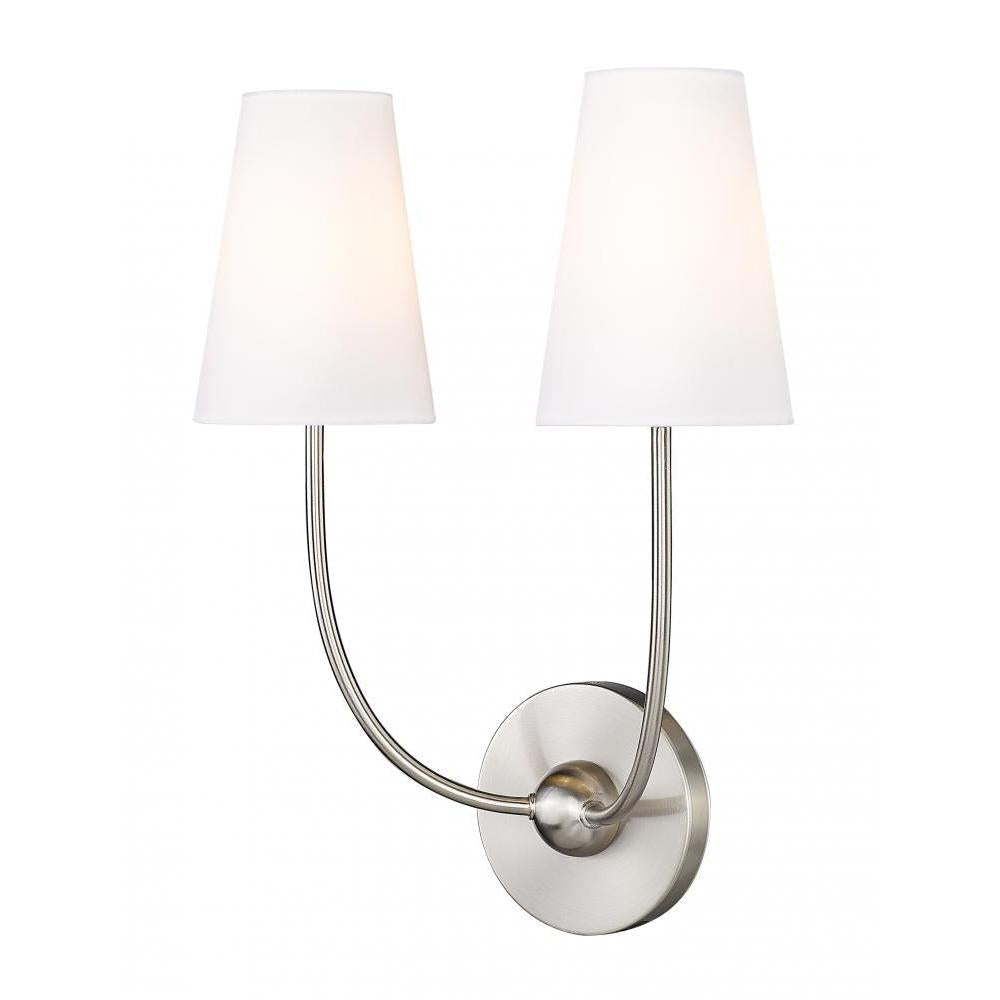 2 Light Wall Sconce-White