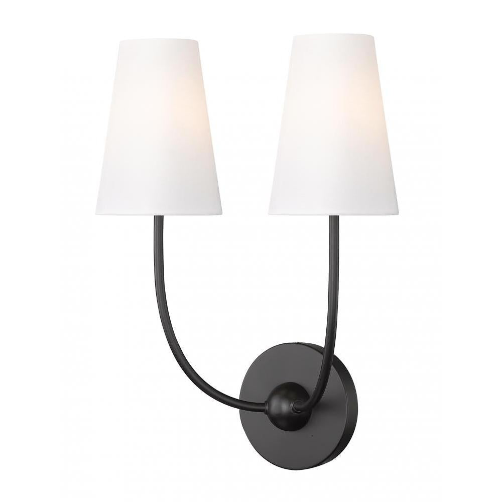 2 Light Wall Sconce-White