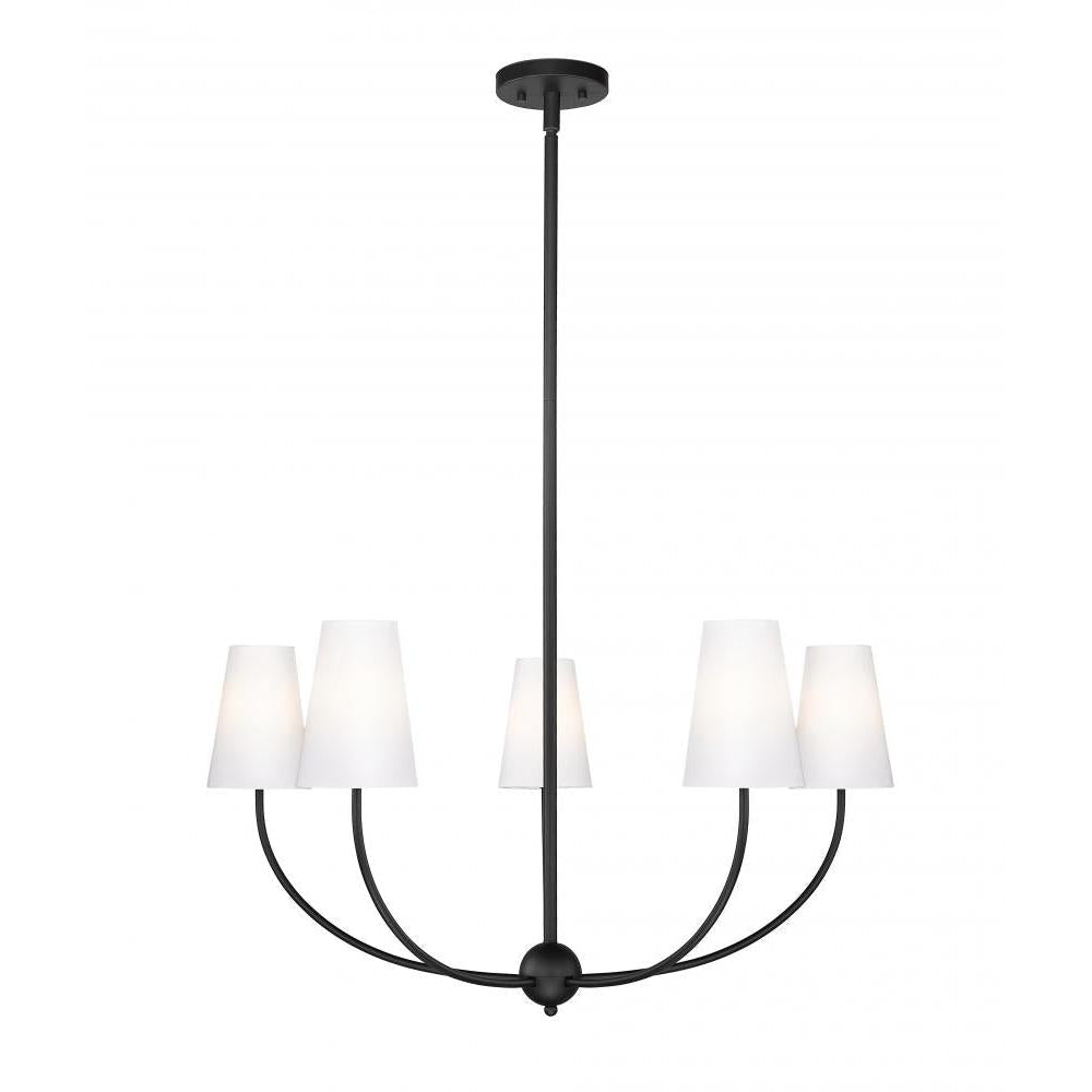 5 Light Chandelier-White