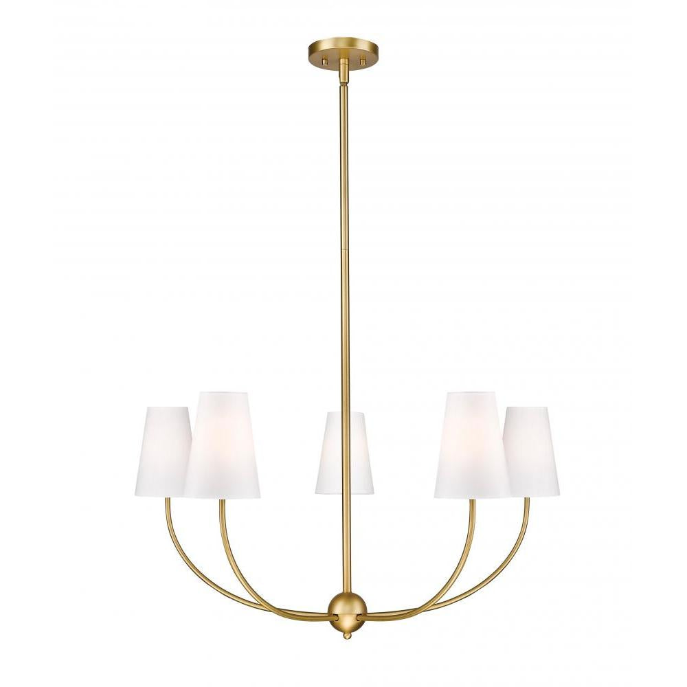 5 Light Chandelier-White