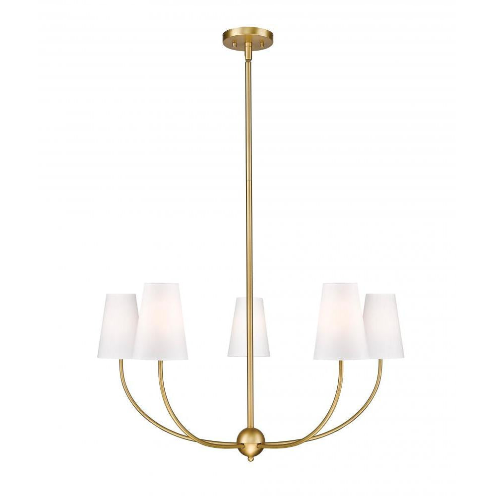 5 Light Chandelier-White