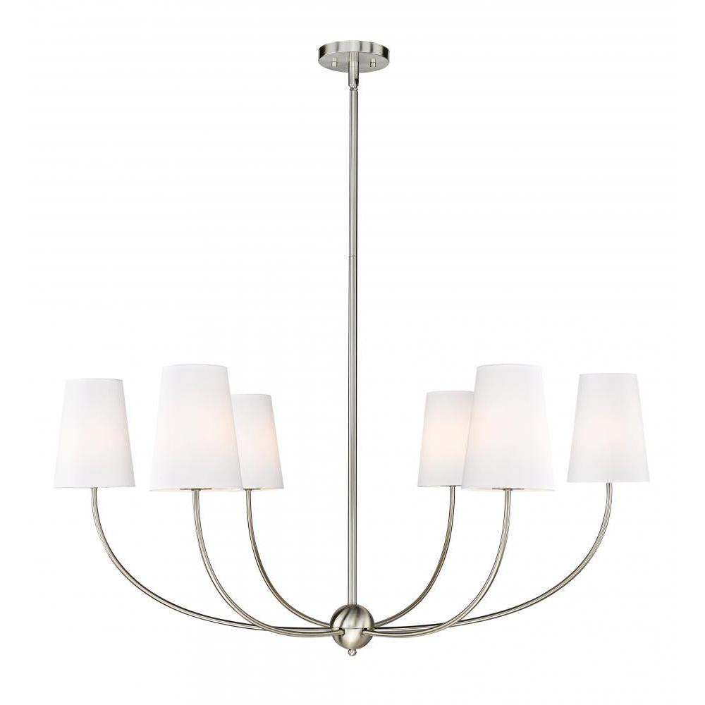 6 Light Chandelier-White