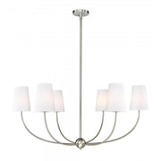 6 Light Chandelier-White