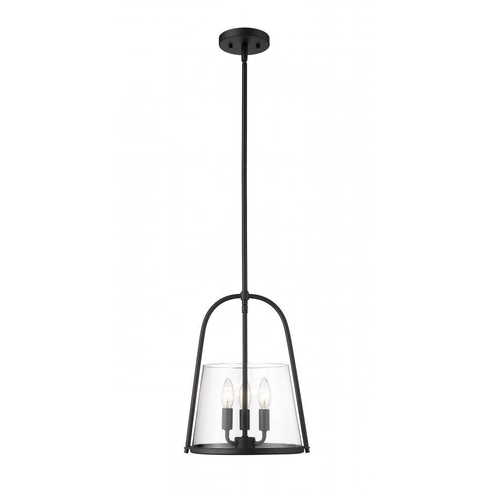 Z-Lite Lighting 3041P12-MB Pendant Contemporary - Black