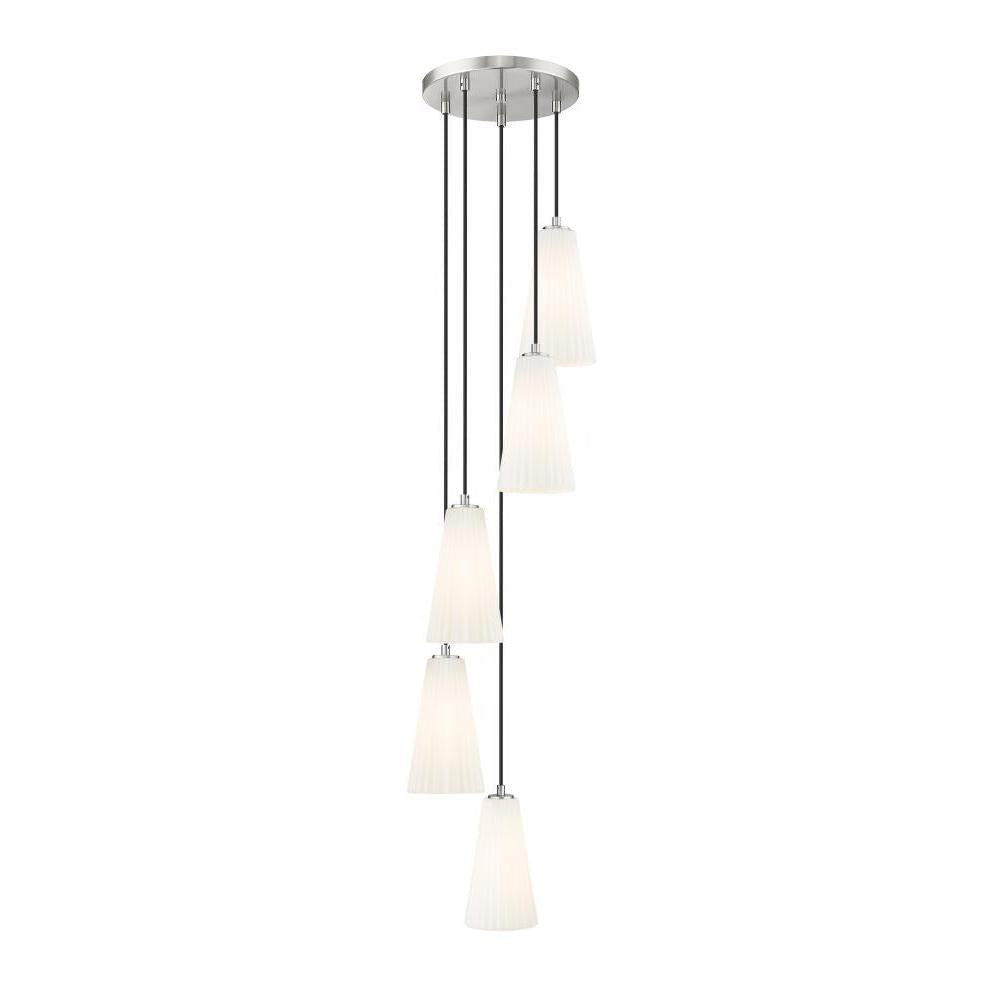 5 Light Chandelier-White