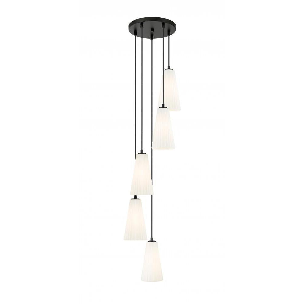 5 Light Chandelier-White