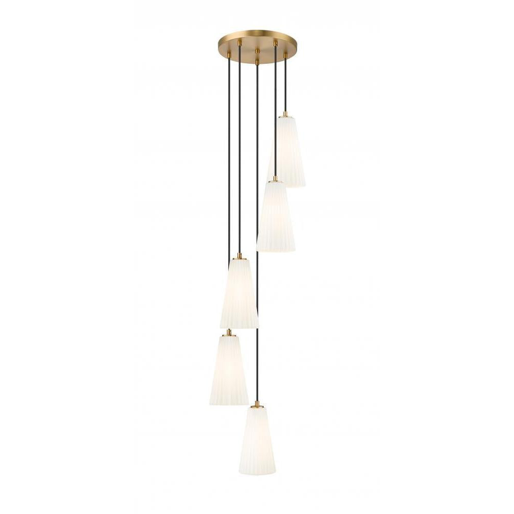5 Light Chandelier-White