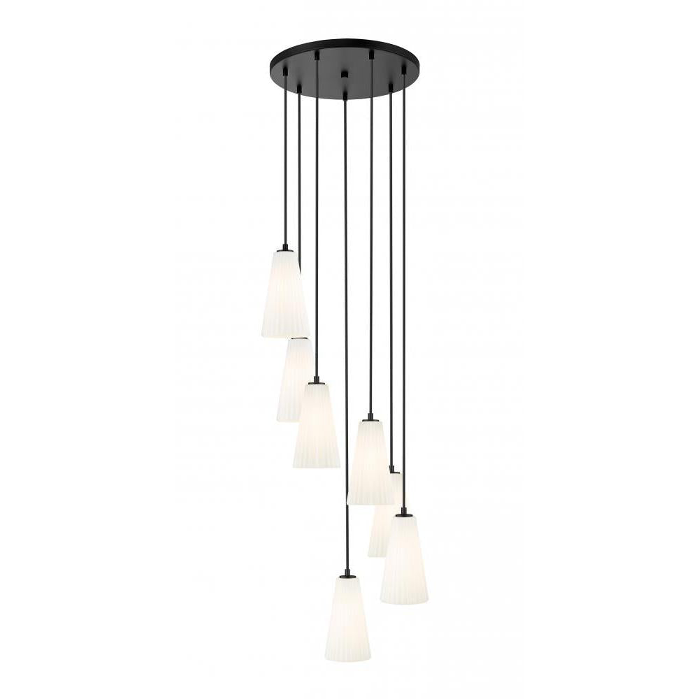7 Light Chandelier-White
