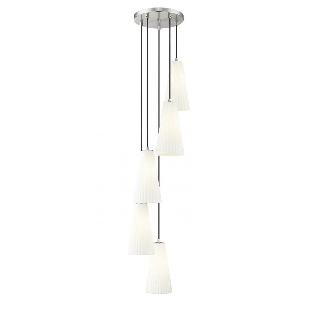5 Light Chandelier-White