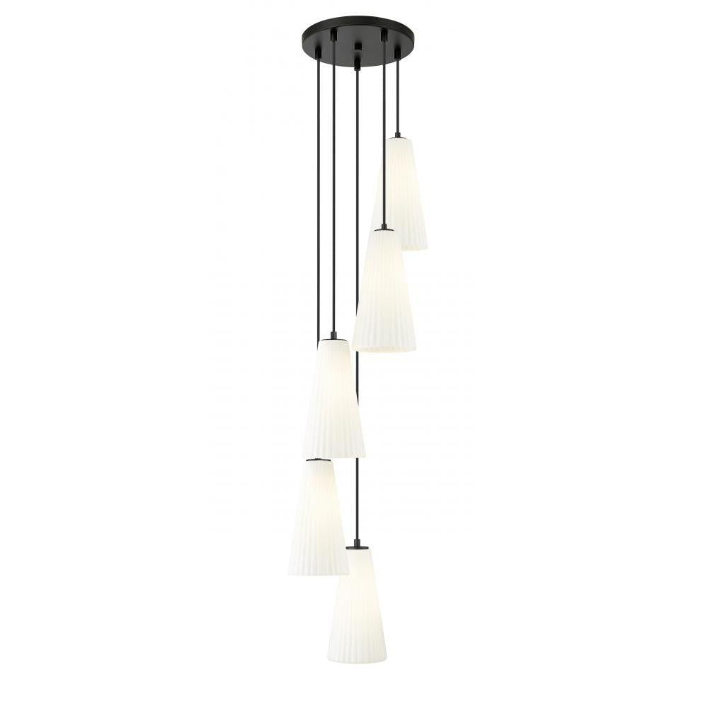 5 Light Chandelier-White