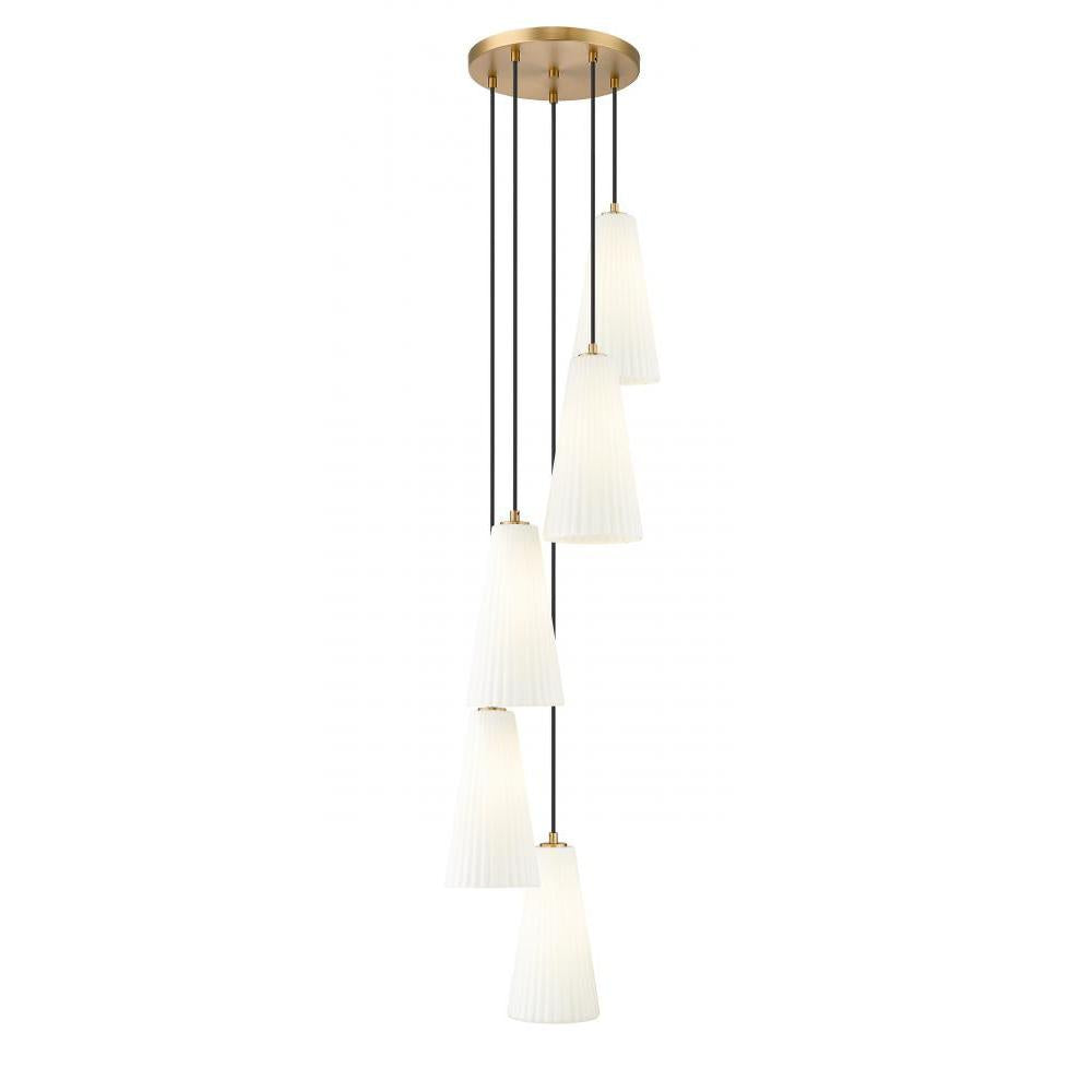 5 Light Chandelier-White