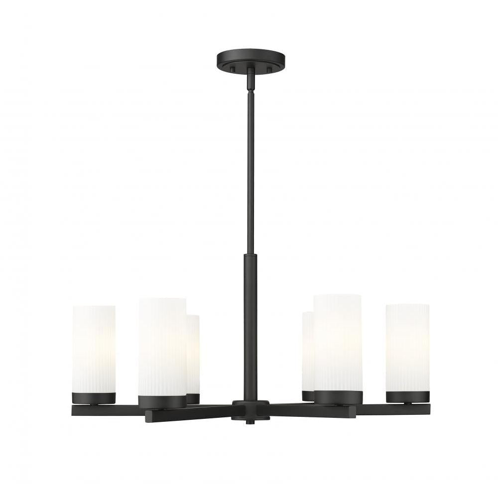 6 Light Chandelier-White