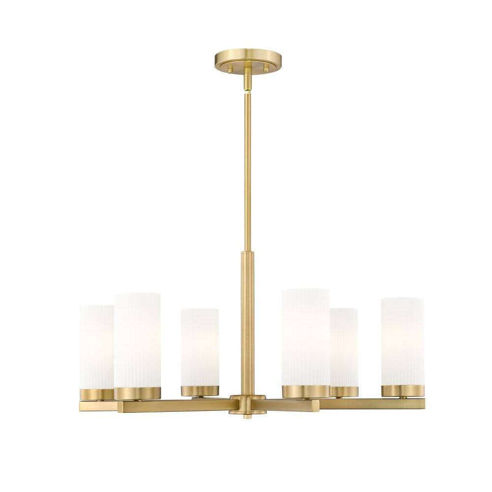 6 Light Chandelier-White