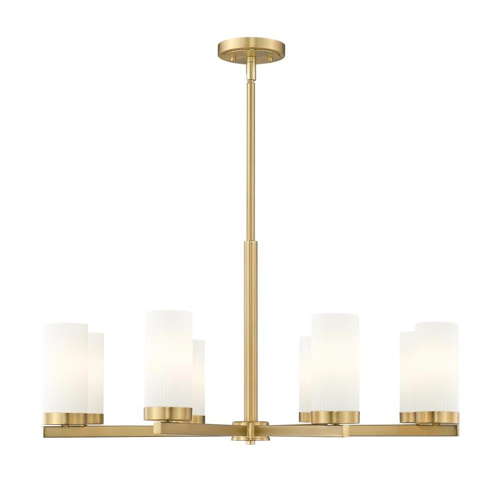 8 Light Chandelier-White