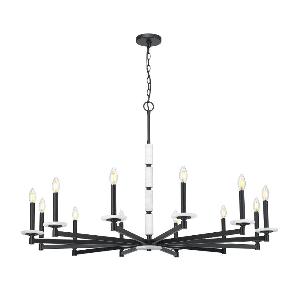 12 Light Chandelier-Alabaster