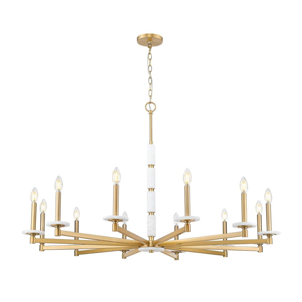 12 Light Chandelier-Alabaster